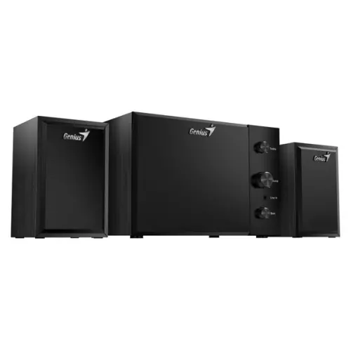 obrázek produktu Genius reproduktory SW-2.1 350, 2.1, 15W, černé, ovládací panel, ovládaní basů a výšek, 3,5 mm jack, 40Hz~20kHz