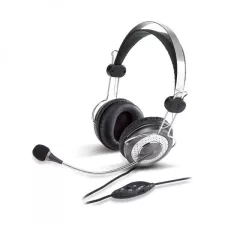 obrázek produktu Genius HS-04SU, sluchátka s mikrofonem, ovládání hlasitosti, černo-stříbrná, 3.5 mm jack