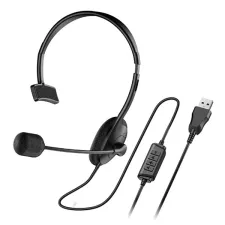 obrázek produktu Genius HS-100U, sluchátka s mikrofonem, ovládání hlasitosti, černá, 2.0, náhlavní, USB