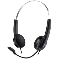 obrázek produktu Genius HS-220U, sluchátka s mikrofonem, ovládání hlasitosti, černá, 2.0, uzavřená, USB