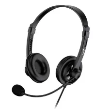 obrázek produktu Genius HS-230U, sluchátka s mikrofonem, ovládání hlasitosti, černá, 2.0, uzavřená, USB