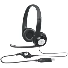 obrázek produktu Logitech Stereo H390, sluchátka s mikrofonem, ovládání hlasitosti, černá, USB