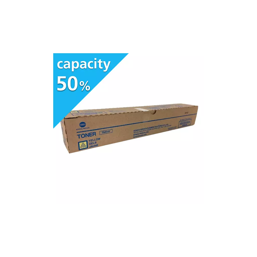 Obrázek produktu Konica Minolta originální toner TN514Y, A9E825H, yellow, 13000str., poloviční kapacita