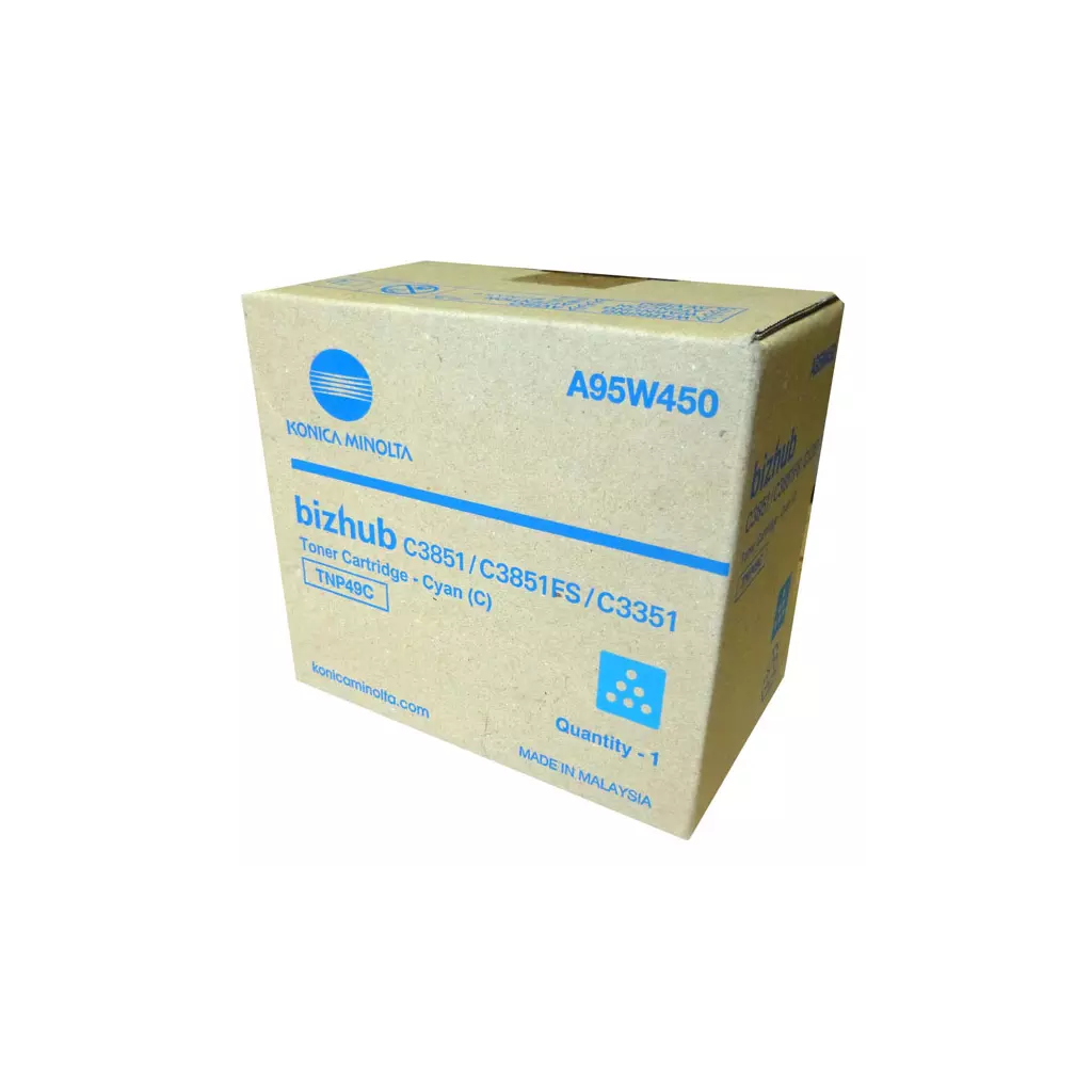 Obrázek produktu Konica Minolta originální toner A95W450, TNP-49C, cyan, 12000str.