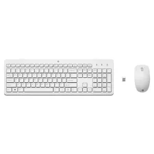 obrázek produktu HP 230, Sada klávesnice s bezdrátovou optickou myší, AAA, CZ/SK, klasická, 2.4 [GHz], bezdrátová, bílá
