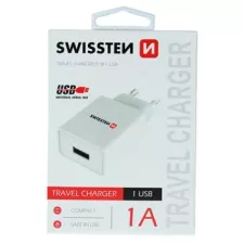 obrázek produktu SWISSTEN SÍŤOVÝ ADAPTÉR SMART IC 1x USB 1A POWER BÍLÝ