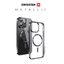 obrázek produktu POUZDRO SWISSTEN CLEAR JELLY MagStick METALLIC PRO IPHONE 13 ČERNÉ