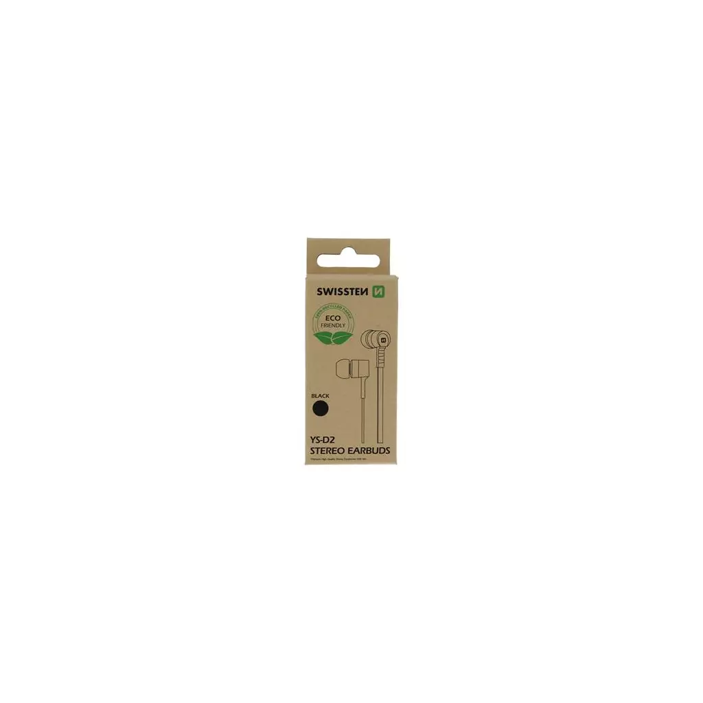 Obrázek produktu SLUCHÁTKA SWISSTEN EARBUDS RAINBOW YS-D2 ČERNÁ (ECO BALENÍ)