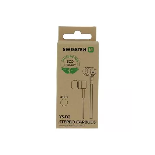 obrázek produktu SLUCHÁTKA SWISSTEN EARBUDS RAINBOW YS-D2 BÍLÁ (ECO BALENÍ)