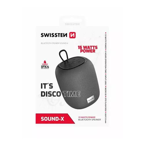 obrázek produktu BLUETOOTH REPRODUKTOR SWISSTEN SOUND-X ŠEDÝ