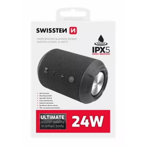 obrázek produktu BLUETOOTH REPRODUKTOR SWISSTEN ULTIMATE 24W ČERNÝ