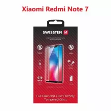 obrázek produktu SKLO SWISSTEN FULL GLUE, COLOR FRAME, CASE FRIENDLY PRO XIAOMI REDMI NOTE 7 ČERNÉ