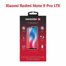 obrázek produktu SKLO SWISSTEN FULL GLUE, COLOR FRAME, CASE FRIENDLY PRO XIAOMI REDMI NOTE 9 PRO/9 PRO MAX/9S ČERNÉ