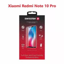 obrázek produktu SKLO SWISSTEN FULL GLUE, COLOR FRAME, CASE FRIENDLY PRO XIAOMI REDMI NOTE 10 PRO ČERNÉ