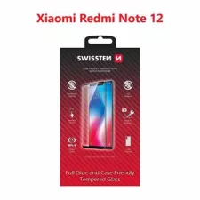 obrázek produktu SKLO SWISSTEN FULL GLUE, COLOR FRAME, CASE FRIENDLY PRO XIAOMI REDMI NOTE 12 ČERNÉ