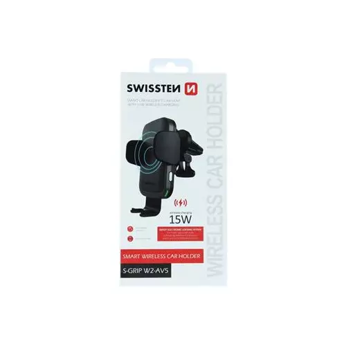 obrázek produktu SMART DRŽÁK DO VENTILACE AUTA S BEZDRÁTOVÝM NABÍJENÍM 15W SWISSTEN S-GRIP W2-AV5