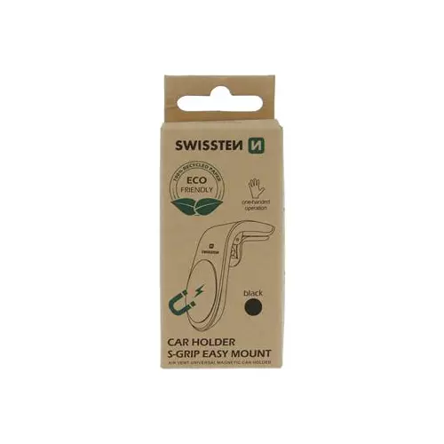 obrázek produktu MAGNETICKÝ DRŽÁK DO VENTILACE AUTA SWISSTEN EASY MOUNT ČERNÝ (ECO BALENÍ)