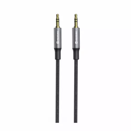 obrázek produktu AUDIO KABEL SWISSTEN TEXTILE JACK (samec) / JACK (samec) 1,5 M ČERNÝ (nahrazuje 73501101)