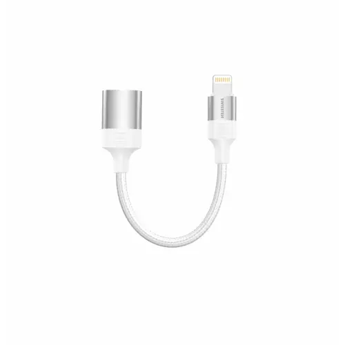 obrázek produktu OTG ADAPTÉR SWISSTEN TEXTILE LIGHTNING (samec) / USB-A (samice) 0,12 M BÍLÝ