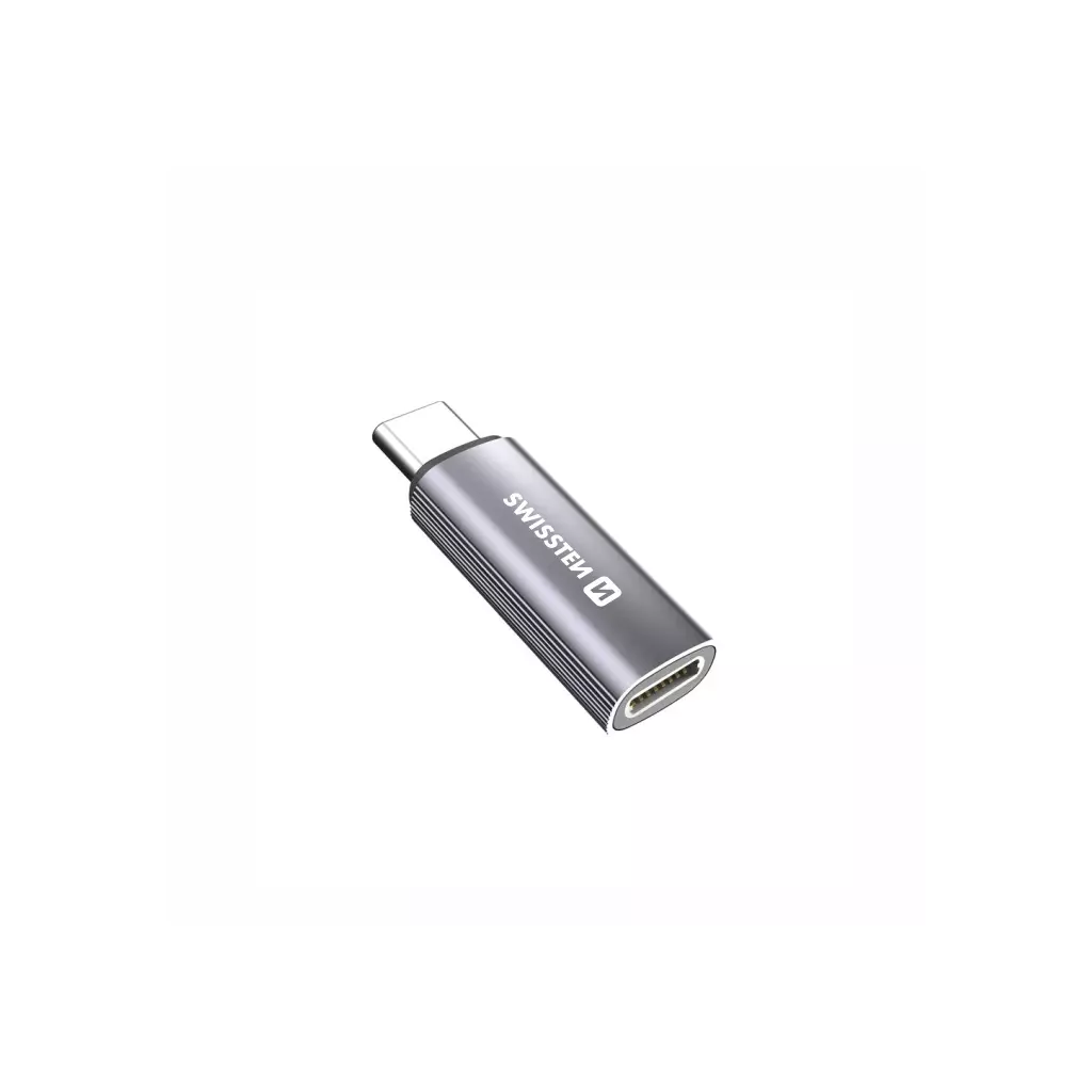 Obrázek produktu NABÍJECÍ ADAPTÉR SWISSTEN USB-C (samec) / LIGHTNING (samice) STŘÍBRNÝ