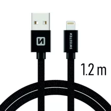 obrázek produktu SWISSTEN kabel USB Lightning textilní 1,2m 3A černá