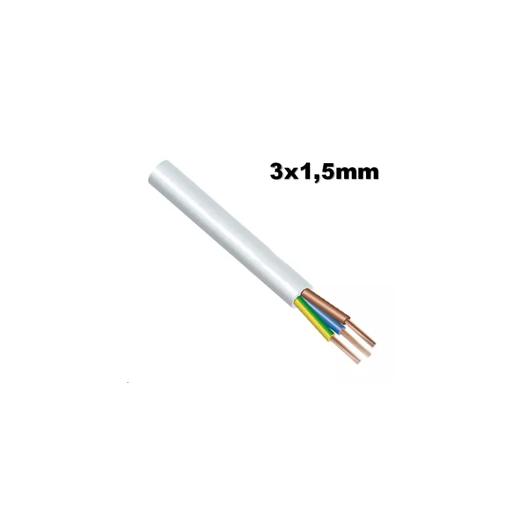 Obrázek produktu DRAKA (MIVIKO) CYSY - H05VV-F 3G1,5 instalační vodič 3x1,5mm ohebný bílý