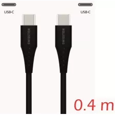 obrázek produktu SWISSTEN kabel USB-C USB-C 0,4m 3A černá (vhodné do aut)