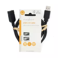 obrázek produktu Nedis CCGL60010BK10  USB 2.0 prodlužovací kabel AM - AF 1m