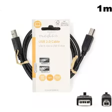 obrázek produktu Nedis CCGL60100BK10  USB 2.0 kabel pro tiskárny AM - BM 1m