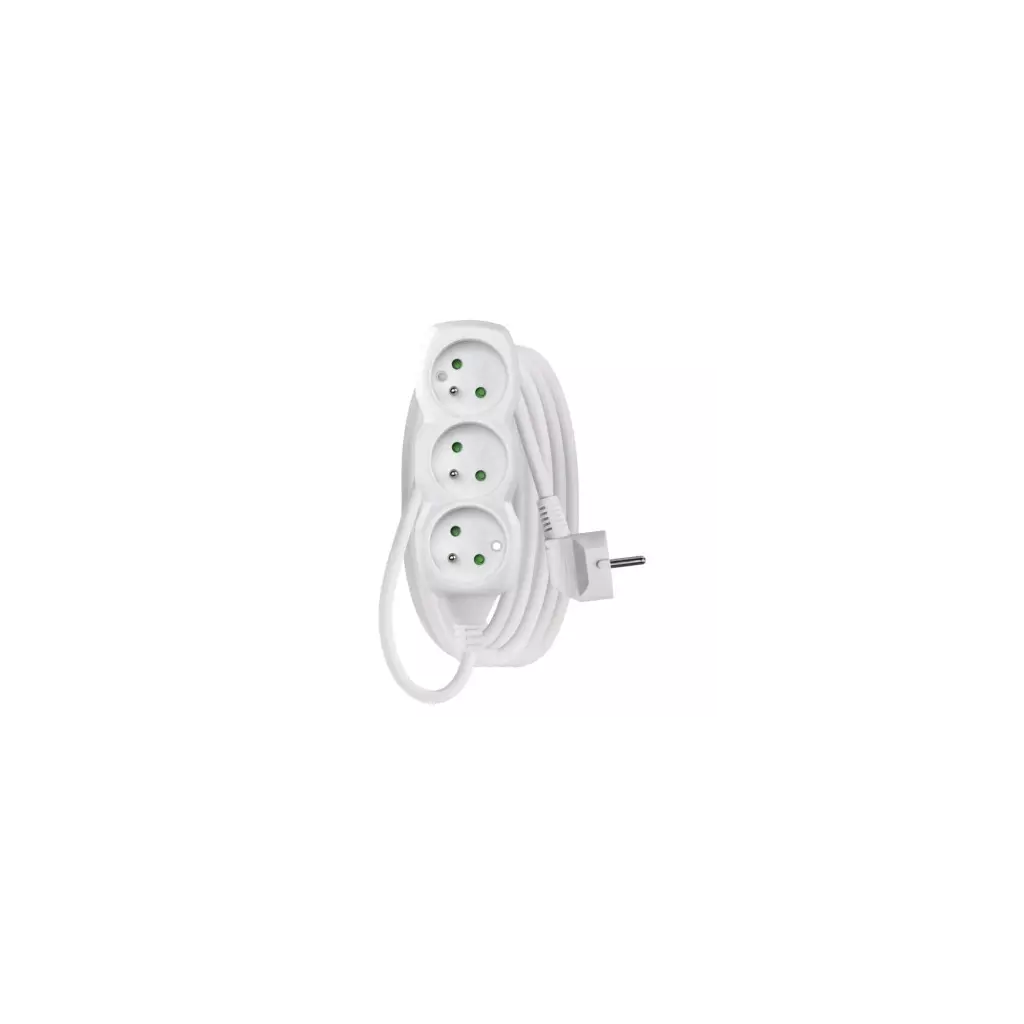 Obrázek produktu EMOS Prodlužovací kabel 3 m / 3 zásuvky / bílý / PVC / 1 mm2
