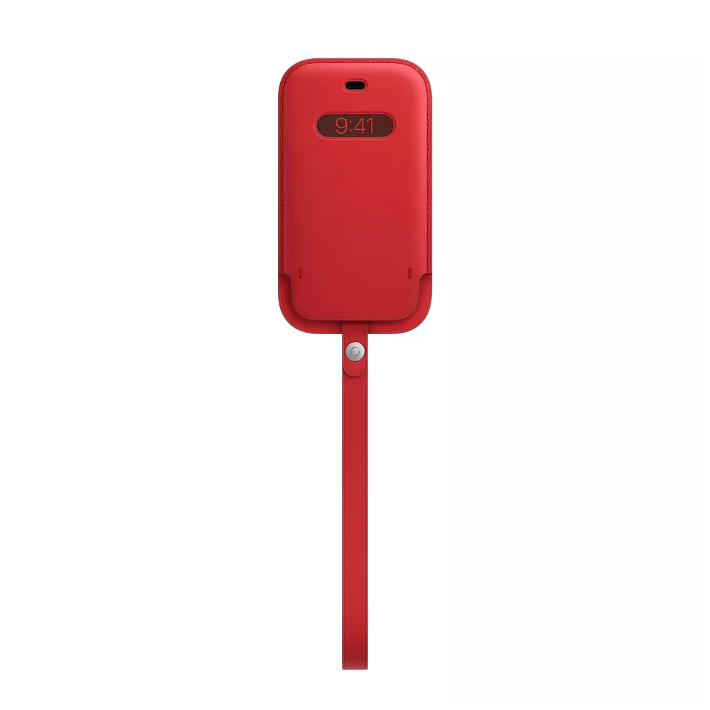 Obrázek produktu iPhone 12 mini Leather Sleeve wth MagSafe RED