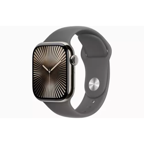 obrázek produktu Apple Watch S10 Cell/46mm/Natural/Sport Band/Stone Grey/-M/L