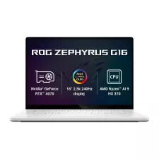 obrázek produktu ASUS ROG Zephyrus G16/GA605WI/AI9-HX370/16"/2560x1600/32GB/2TB SSD/RTX 4070/W11H/White/2R