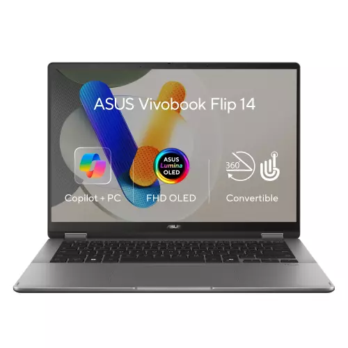 obrázek produktu ASUS Vivobook Flip 14 OLED/TP3407SA/U5-226V/14"/WUXGA/T/16GB/512GB/Arc 130V/W11H/Gray/2R