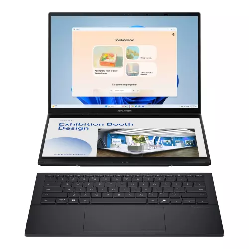 obrázek produktu ASUS Zenbook Duo/UX8406CA-OLED088W/U7-255H/14"/2880x1800/T/32GB/1TB SSD/Arc 140T/W11H/Gray/2R