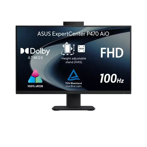 obrázek produktu ASUS ExpertCenter/P470VAK-BPE058W/27"/FHD/i5-13420H/16GB/1TB/Intel int/W11H/Černá/2R