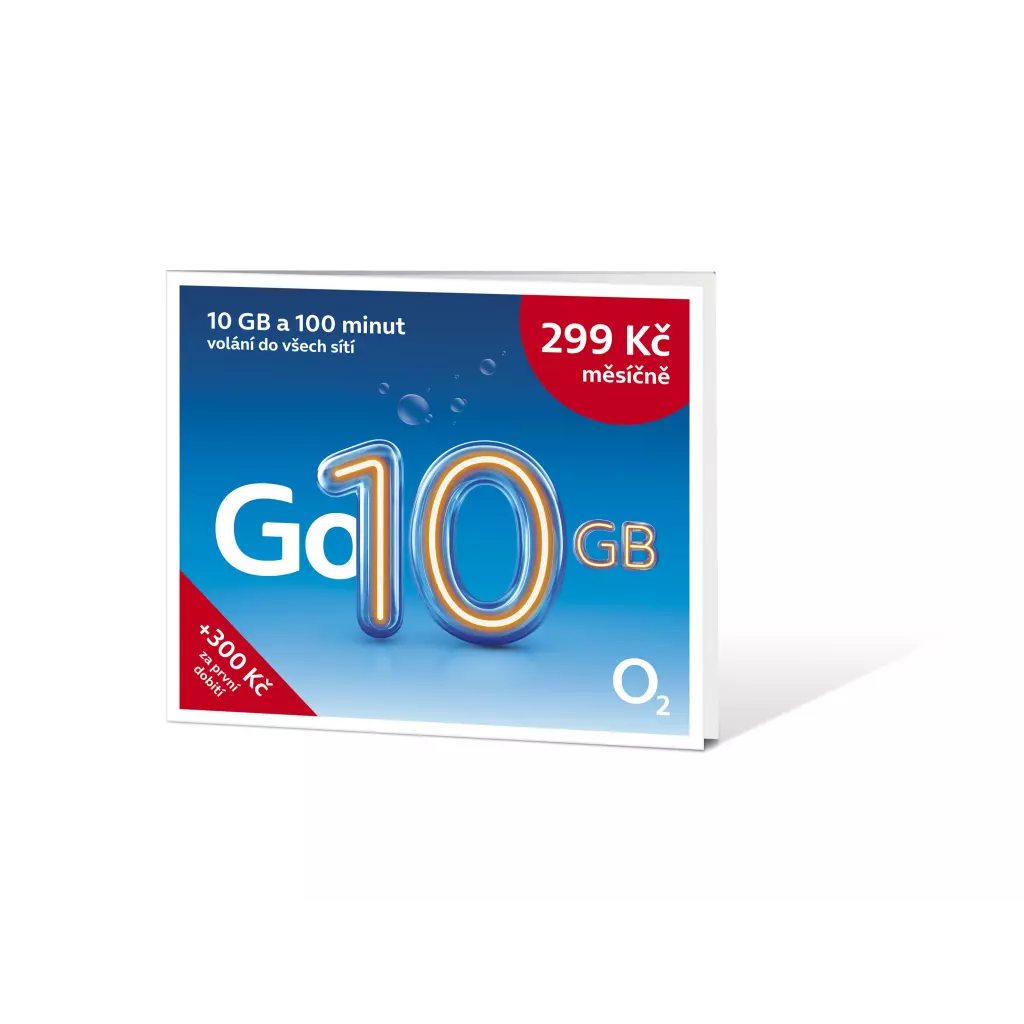 Obrázek produktu O2 Předplacená karta Go 10 GB