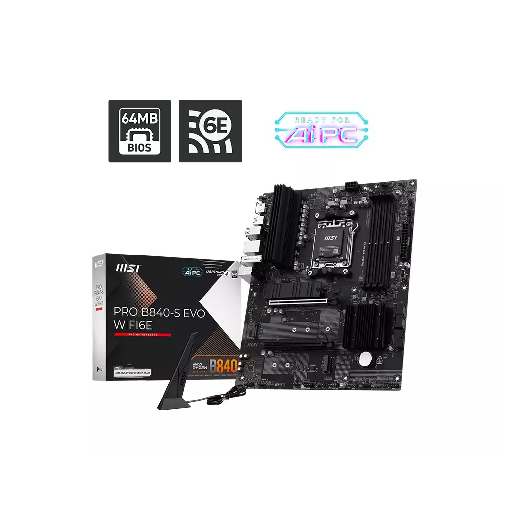 Obrázek produktu MSI PRO B840-S EVO WIFI6E/AM5/ATX