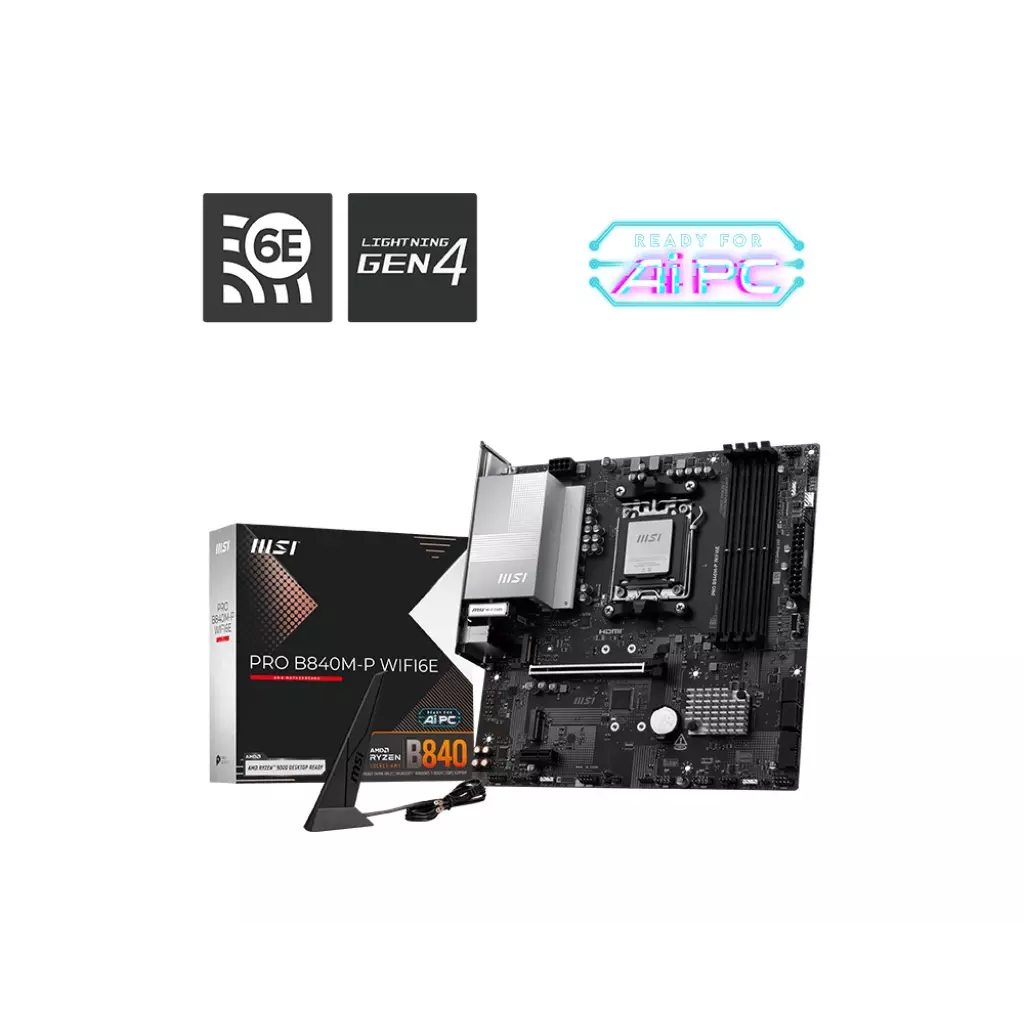 Obrázek produktu MSI PRO B840M-P WIFI6E/AM5/mATX