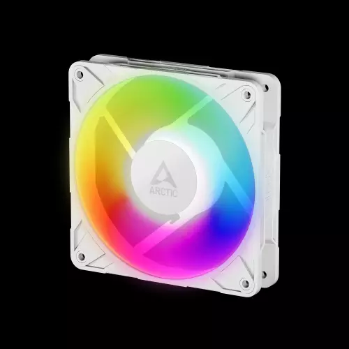 obrázek produktu ARCTIC P12 Pro A-RGB (bílá) - 120mm A-RGB PWM ventilátor s rozdělovačem kabelů