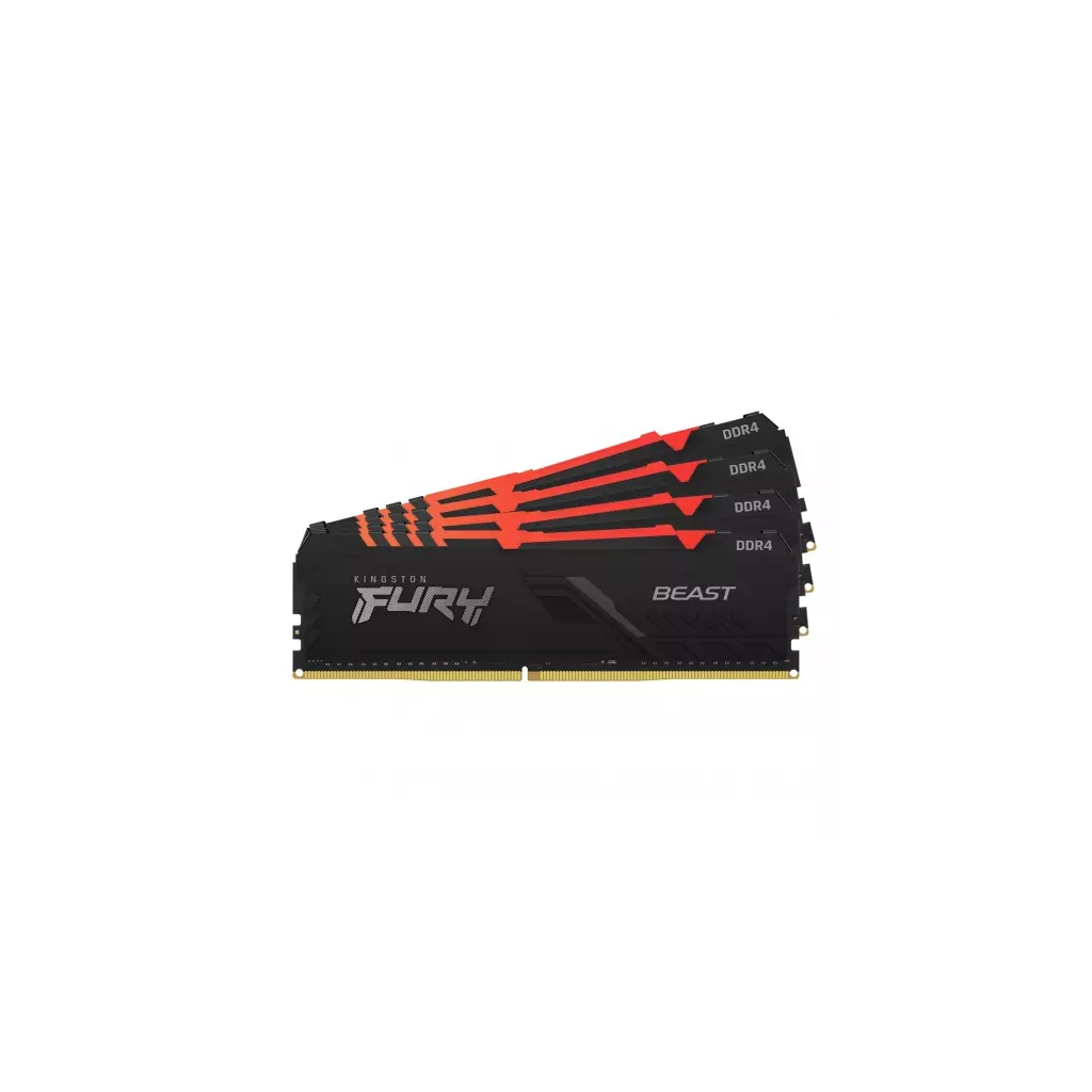 Obrázek produktu Kingston FURY Beast/DDR4/32GB/3200MHz/CL16/4x8GB/RGB/Black