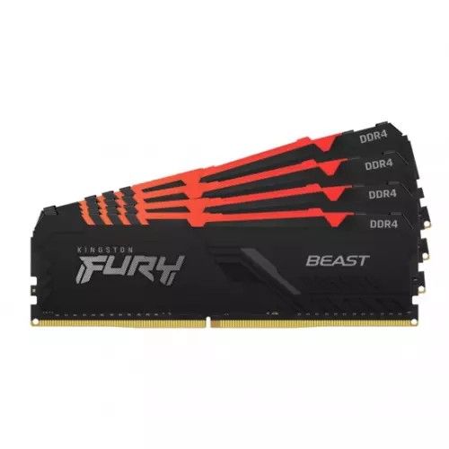 obrázek produktu Kingston FURY Beast/DDR4/64GB/3200MHz/CL16/4x16GB/RGB/Black