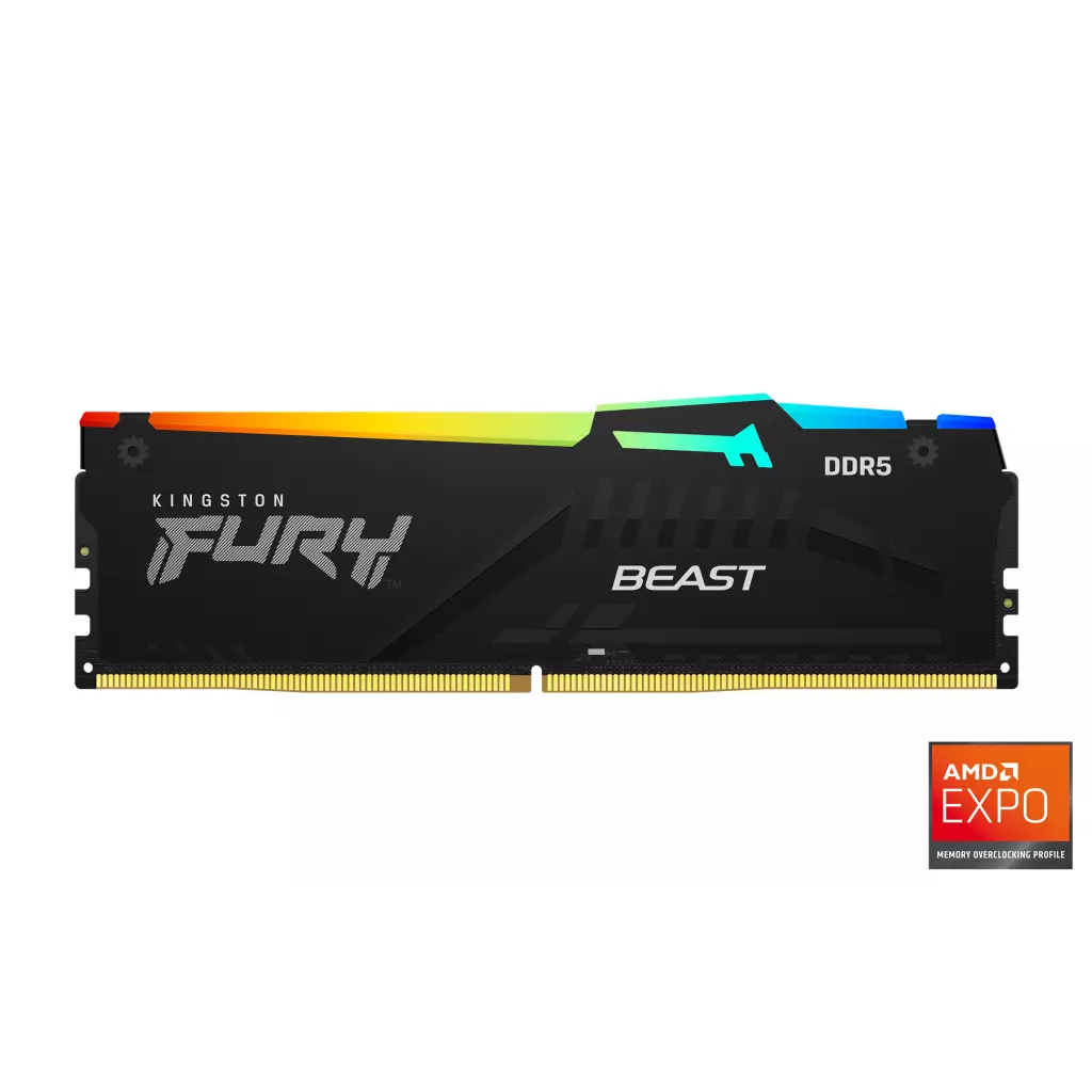 Obrázek produktu Kingston FURY Beast EXPO/DDR5/16GB/5600MHz/CL36/1x16GB/RGB/Black
