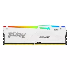 obrázek produktu Kingston FURY Beast White/DDR5/32GB/5200MHz/CL40/1x32GB/RGB/White