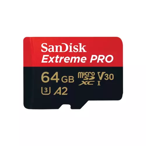 obrázek produktu SanDisk Extreme PRO/micro SDXC/64GB/UHS-I U3 / Class 10/+ Adaptér