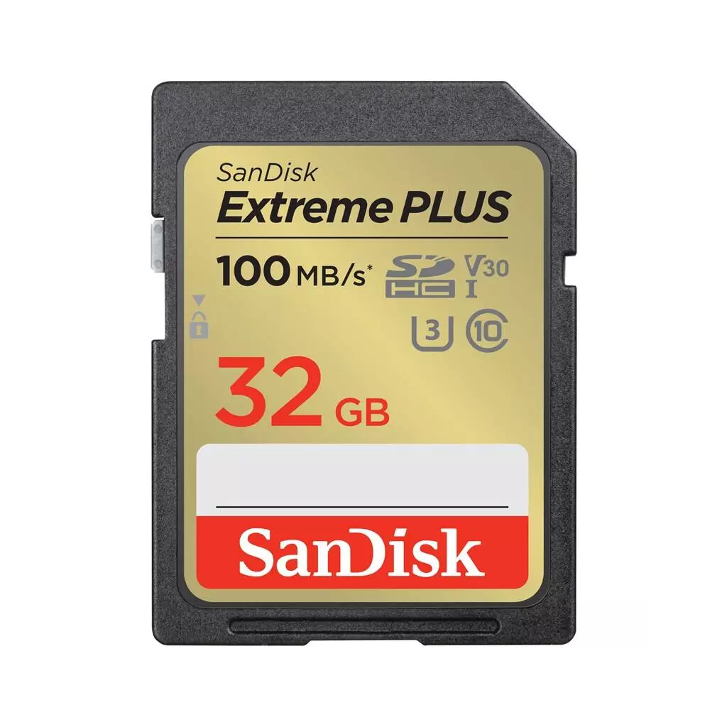 Obrázek produktu SanDisk Extreme PLUS/SDHC/32GB/UHS-I U3 / Class 10/Černá