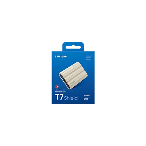 obrázek produktu Samsung T7 Shield/2TB/SSD/Externí/2.5"/Béžová/3R