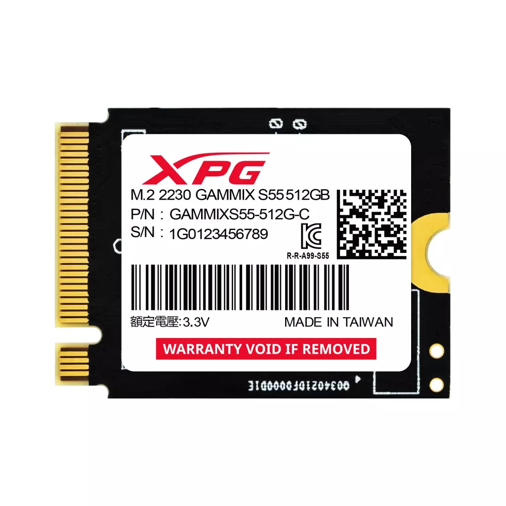 Obrázek produktu ADATA XPG GAMMIX S55/512GB/SSD/M.2 NVMe/Černá/5R