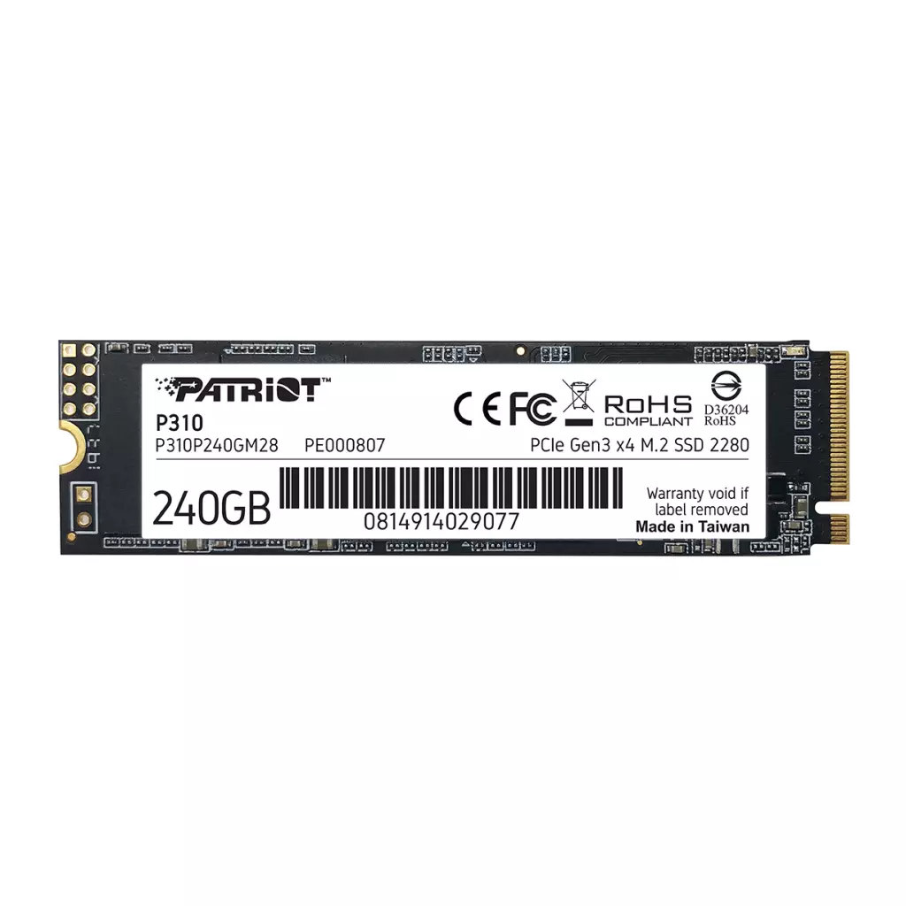 Obrázek produktu PATRIOT P310/240GB/SSD/M.2 NVMe/3R