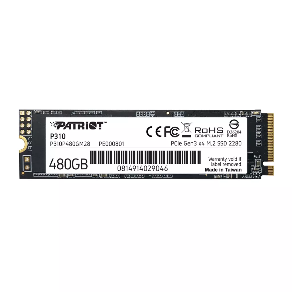 Obrázek produktu PATRIOT P310/480GB/SSD/M.2 NVMe/3R